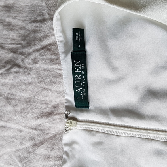 Lauren dress, size 10, white, grey. Mint condition. Not a single flaw! - Picture 4 of 6